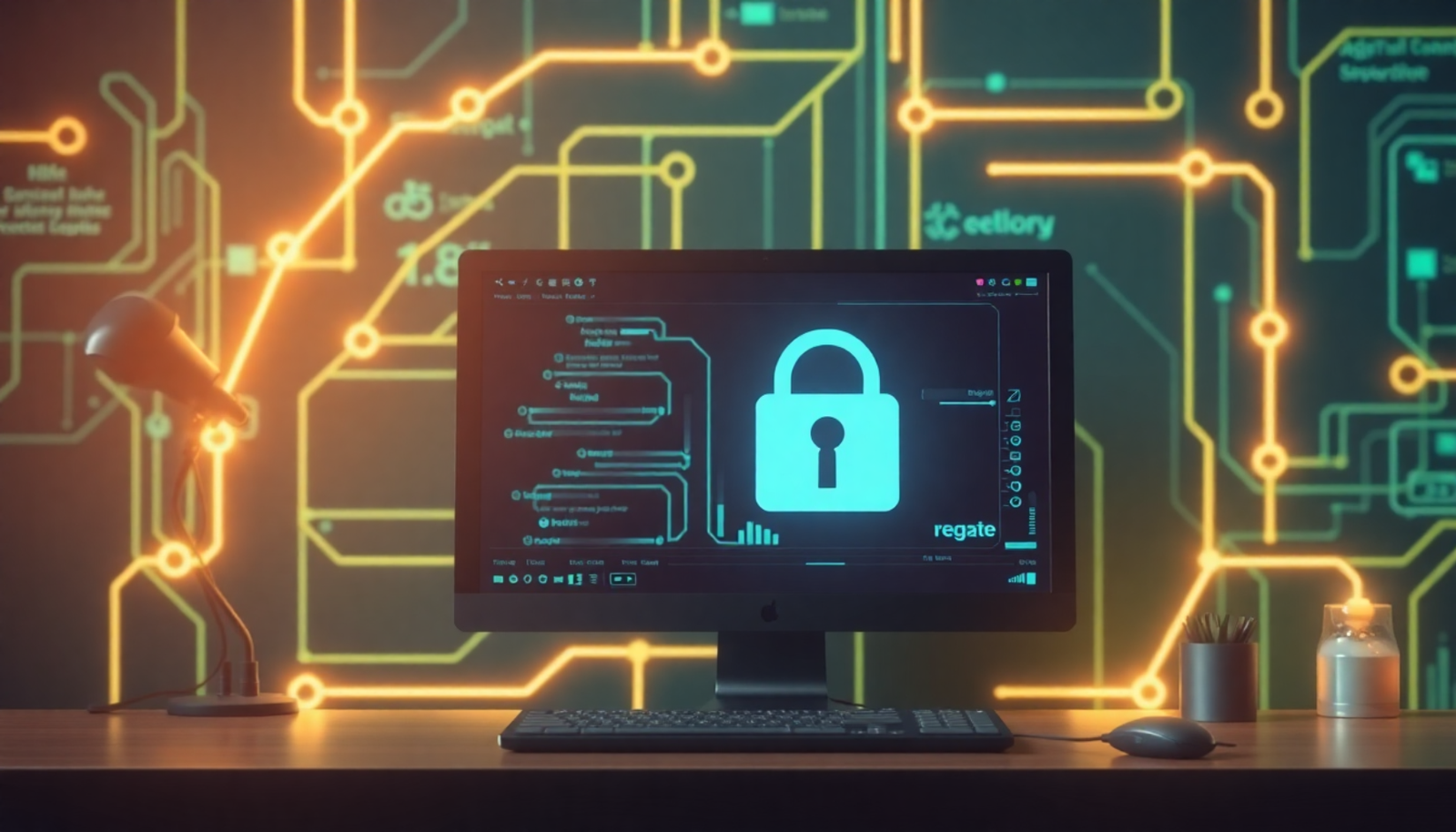 Sala configurazione sistemi di sicurezza e videosorveglianza