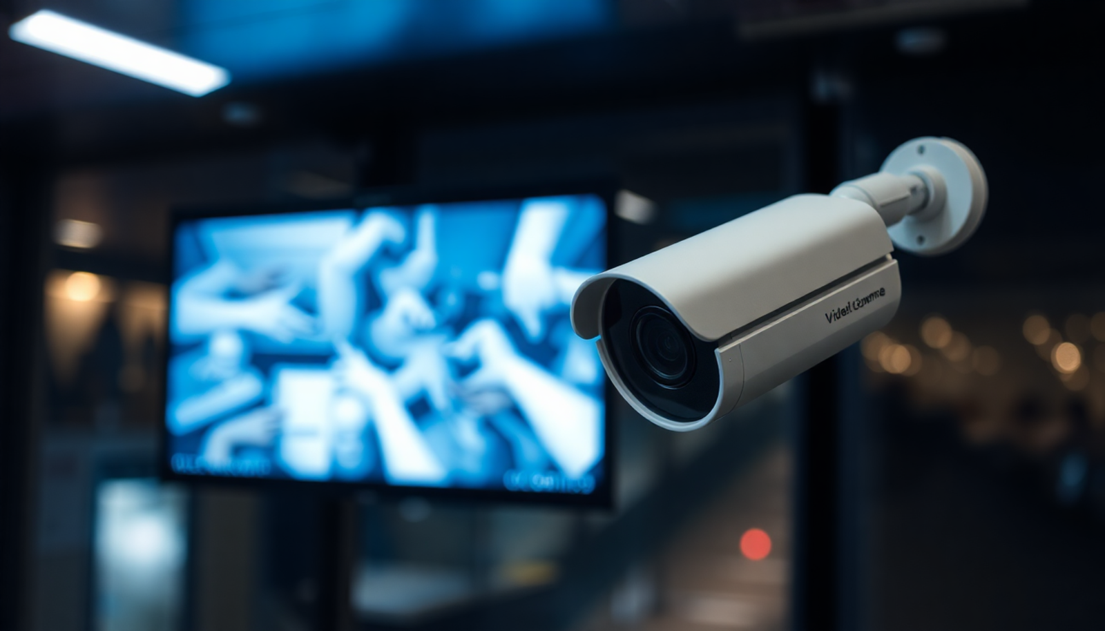Telecamere di sicurezza su banco